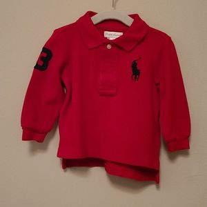 Ralph Lauren Baby Boys Cotton Mesh Long-Sleeve 9 M